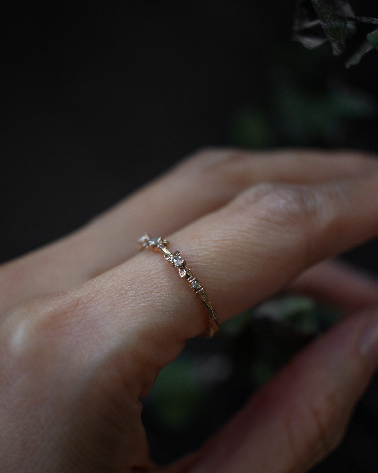Eucalyptus Five Diamond Ring