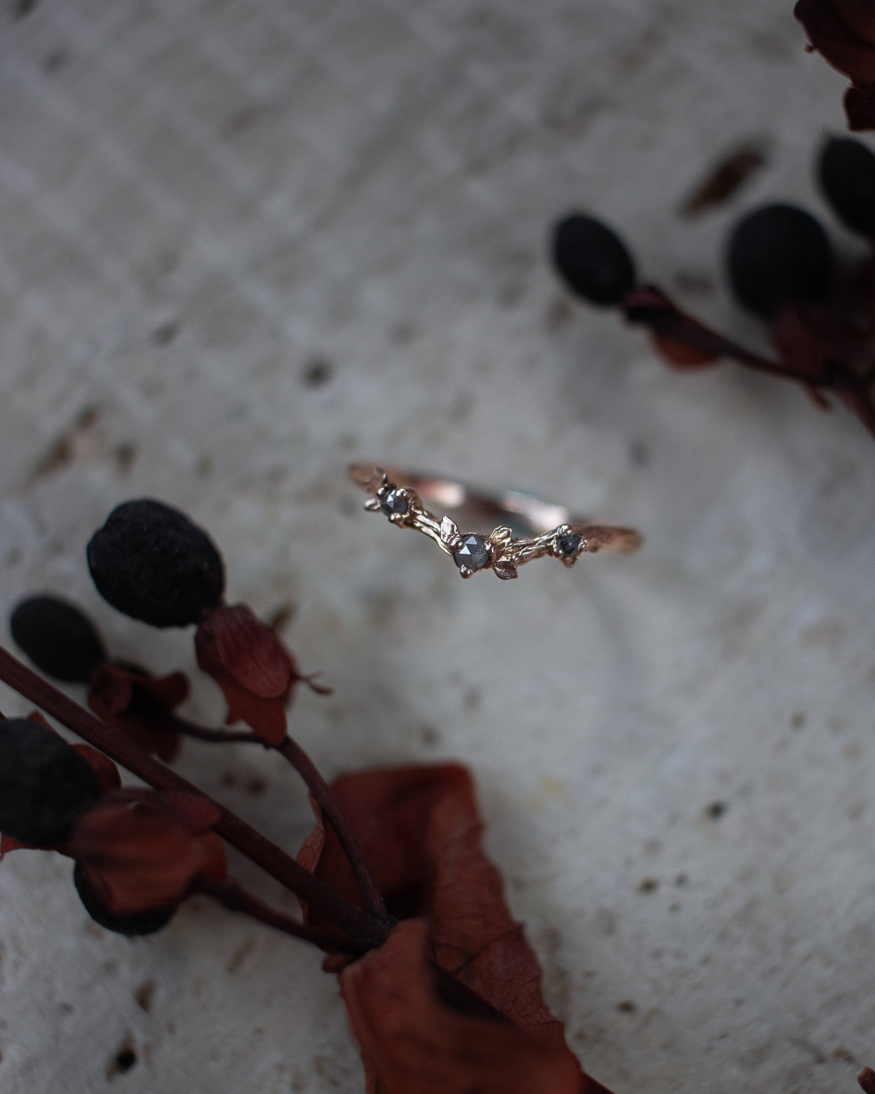 Eucalyptus Three Diamond Ring