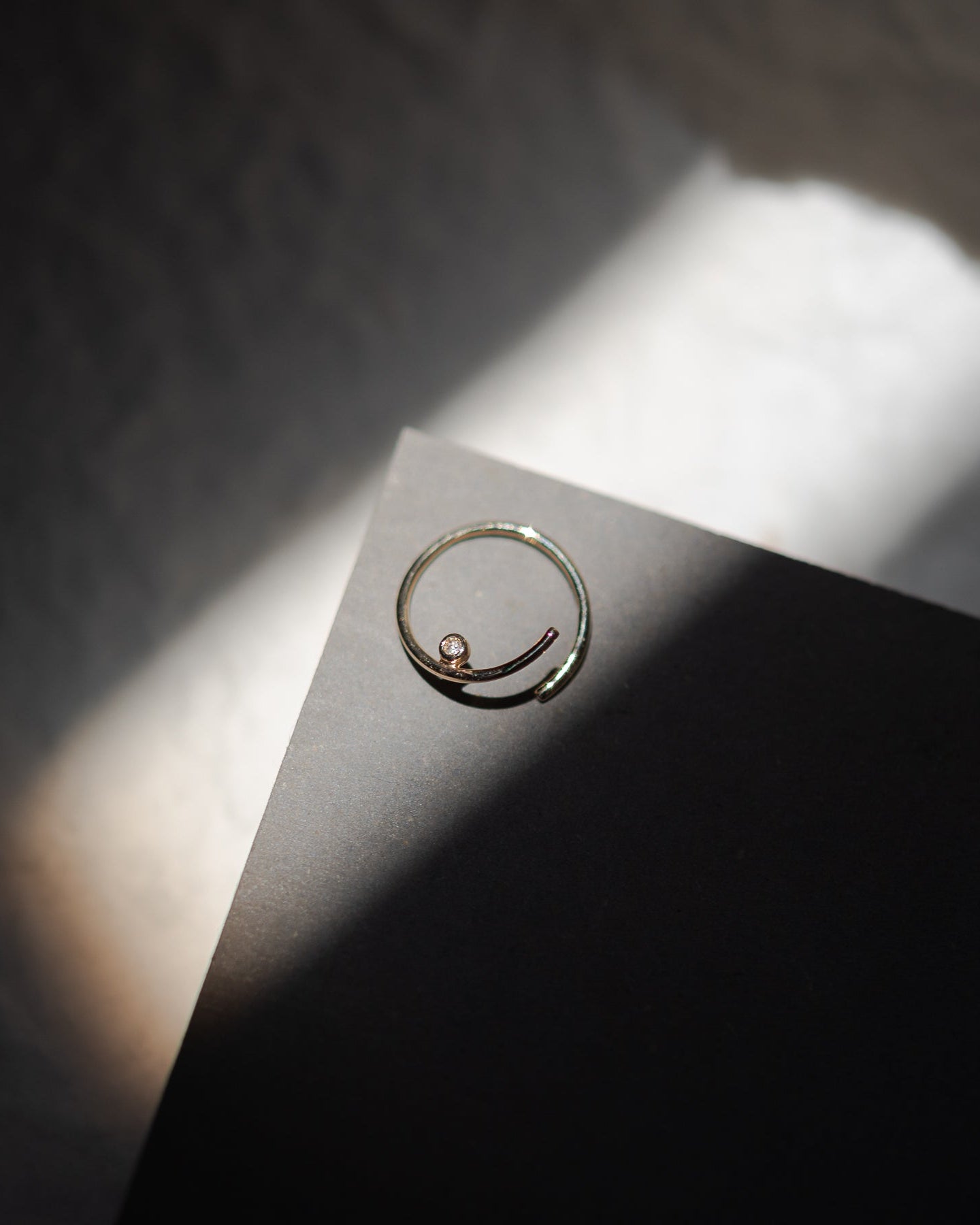 Smooth Stone Diamond Orbital Ear Cuff